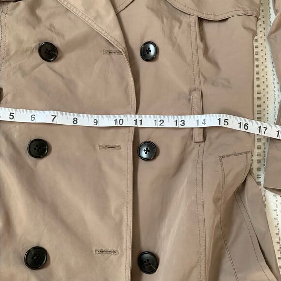 Re Verofonna Pleated Trench Coat Ruched Sleeve Size 38 Taupe Japanese designer - Picture 11 of 14